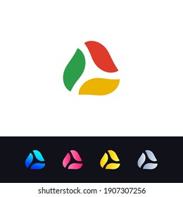 Diseño de logotipo plano de unidad moderna - Vector de logotipo de empresa de unidad - Plantilla de diseño de logotipo plano