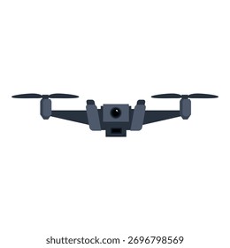 Modern drone with camera hovering, ready to capture stunning aerial footage