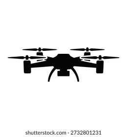 Modern drone flying isolated flat design vector illustration scalable graphic