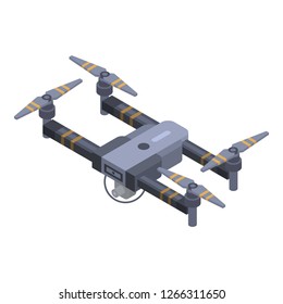 Modern drone icon. Isometric of modern drone vector icon for web design isolated on white background