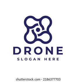 modern drone photography vector logo design