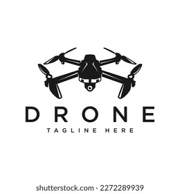 diseño moderno del logotipo de la ilustración del vector drone