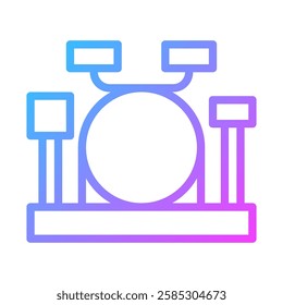 Modern Drum Set Icon Gradient Minimalist Design