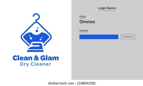 Modern Dry Cleaner Logo Template