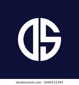 diseño moderno del logotipo del círculo de ds