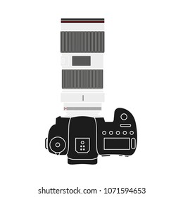 Modern DSLR vector illustration