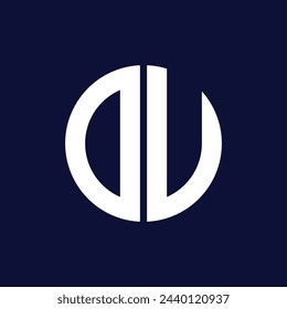 modern du circle logo design