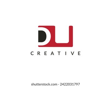 Modern DU Latter Logo- Abstract Logo Template.