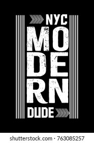 modern dude,t-shirt print poster vector illustration