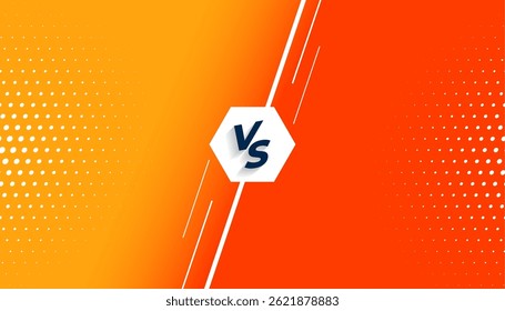 modern duel championship versus vs banner with halftone effect vector