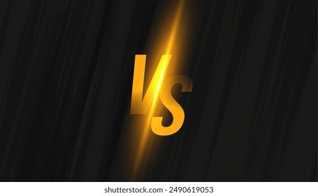 modern duel contest versus vs dark banner with light effect vector