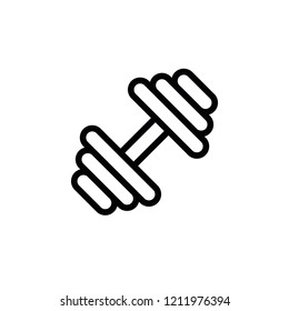 Modern dumbbell icon