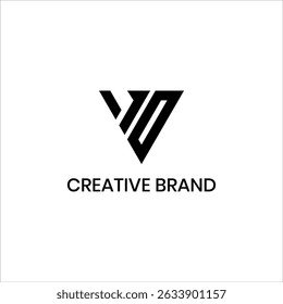 Diseño de logotipo de letra inicial DV VD moderno con estilo geométrico mínimo para consultoría de Tecnología de identidad de marca comercial elegante o empresa Corporativa en Plantilla de Vector limpio