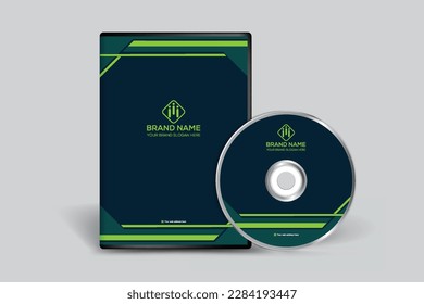 Modern DVD cover template with abstract shape