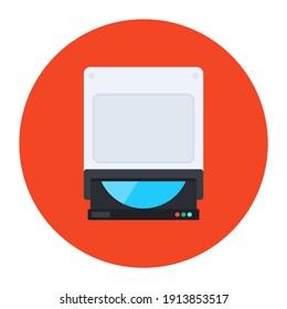 
Modern dvd player icon, flat vector 