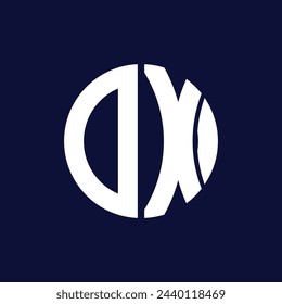 modern dx circle logo design
