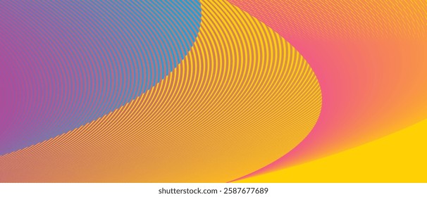 modern dynamic abstract wave vector illustration gradient background