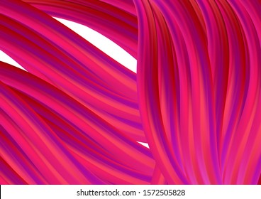 Modern Dynamic Background in Trendy Colors. Digital Pattern with Gradient Neon Hair. Minimal Abstract Curve Lines in Vibrant Color. Colorful Flow Liquid in Future Design Style.