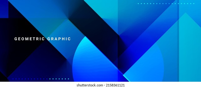 Modern dynamic modern blue geometric overlap pattern stylish design template 