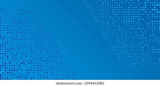 Modern dynamic blue shapes composition with white lines. Abstract background modern hipster futuristic graphic illustration abstract modern