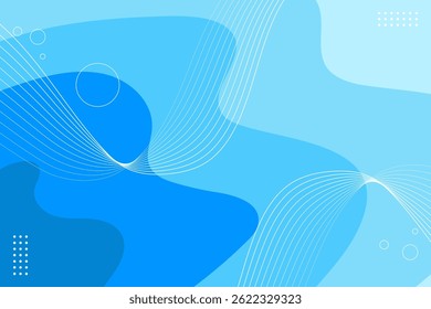 Un moderno diseño Abstractas de ondas azules dinámicas. Ilustración vectorial