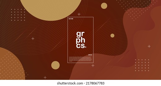 Modern dynamic brown textured background design in 3D style with dark color. EPS10 Vector