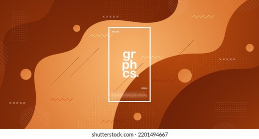 Modern dynamic brown textured background design in 3D style with dark color. warm design.eps10 Vector