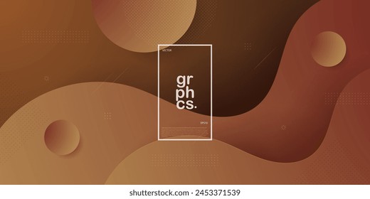 Diseño moderno de fondo dinámico de textura marrón en estilo 3D con color oscuro. VECTOR EPS10