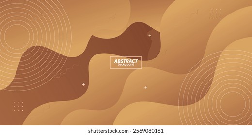Modern dynamic brown textured background design in 3D style with dark colors. EPS10 vector
