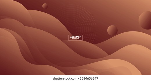 Modern dynamic brown textured background design in 3D style with dark color. eps10