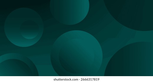 Moderna sombra de forma de círculo verde oscuro dinámico y fondo de dimensión de luz. EPS10 Vector
