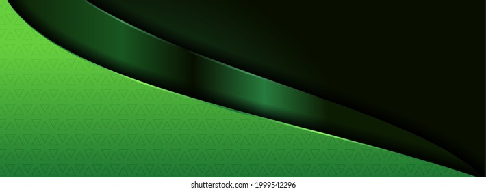 Modern Dynamic Dark Navy and Green Element Combination Background Design.