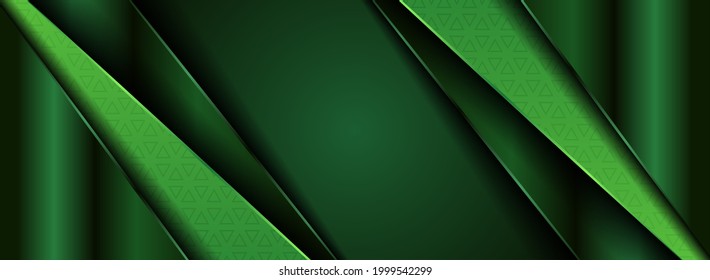 Modern Dynamic Dark Navy and Green Element Combination Background Design.