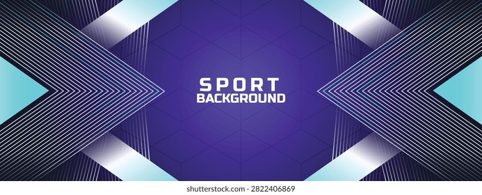 Modern Dynamic Dark Puple Gaming Web Banner Template, Creative Cyber Tech Geometry Illustration Layout