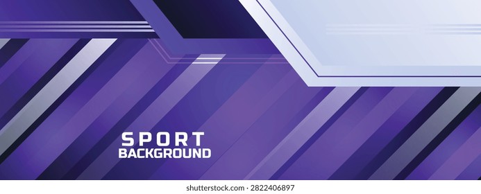 Modern Dynamic Dark Puple Gaming Web Banner Template, Creative Cyber Tech Geometry Illustration Layout