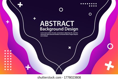 Modern dynamic design with colorful fluid shape composition. Graphic design element.