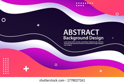 Modern dynamic design with colorful fluid shape composition. Graphic design element.