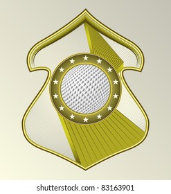 Modern dynamic designed vector sport emblem. Golf.