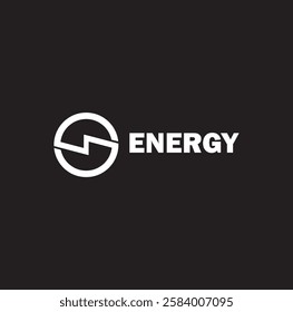 A modern and dynamic energy logo design, perfect for businesses in the renewable energy, electricity, technology, and sustainability sectors. 