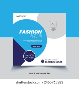 modern dynamic fashion sale social media posts web banner template