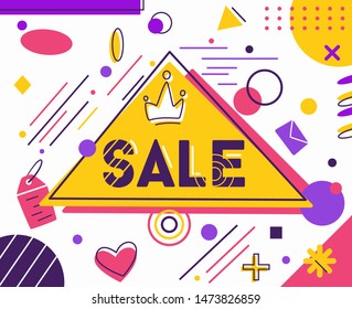 Modern dynamic fluid banner for sale. Flat vector illustration. Trendy Cyber Monday and Black Friday poster template design. Final sale special offer set. For web, print and mobile