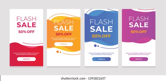 Modern Dynamic fluid mobile for sale banners. Sale banner template design, sale special offer set