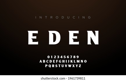 modern dynamic font. typeface design template vector illustration