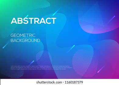 Modern dynamic futuristic web design, landing page template. Minimal abstract background with geometric shapes. Eps10 vector illustration for presentation, banner, journal, flyer.