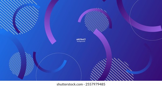 Modern dynamic geometric blue background. Trendy circle and gradient shape composition. Eps10