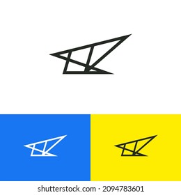 Modernes dynamisches geometrisches Logo-Design. Futuristische Linie Logomark Illustration. Kann schnell, abstrakt, Kunst, Architekt darstellen.