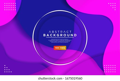 Modern dynamic gradient purple blue background with abstract shape composition.