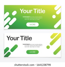 Modern dynamic green banner set