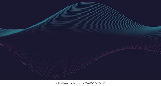 Modern dynamic lines on dark background. Modern red and blue pattern