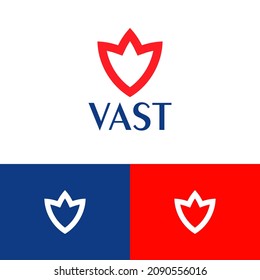 Modernes dynamisches Logo-Design-Konzept. Lotus logomark Illustration. Kann vpn, yoga, tech, finance repräsentieren.